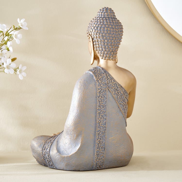 Corsica Alpana Polyresin Sitting Buddha Figurine