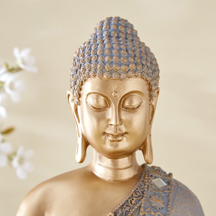 Corsica Alpana Polyresin Sitting Buddha Figurine