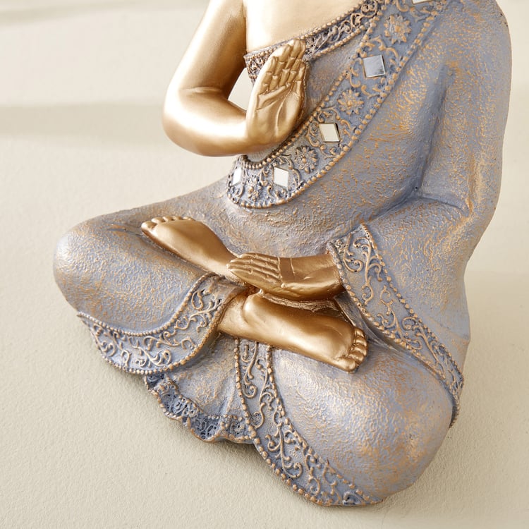 Corsica Alpana Polyresin Sitting Buddha Figurine