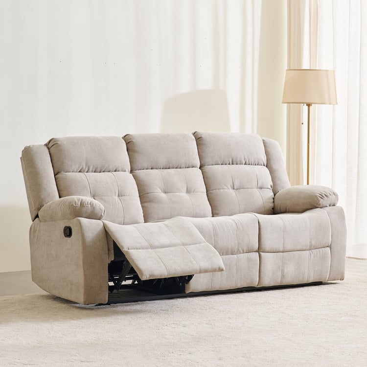 Helios Zurich Fabric 3+2+1 Seater Recliner Set - Beige