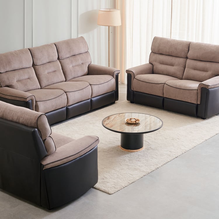 Christian Fabric 3+2+1 Seater Sofa Set - Brown