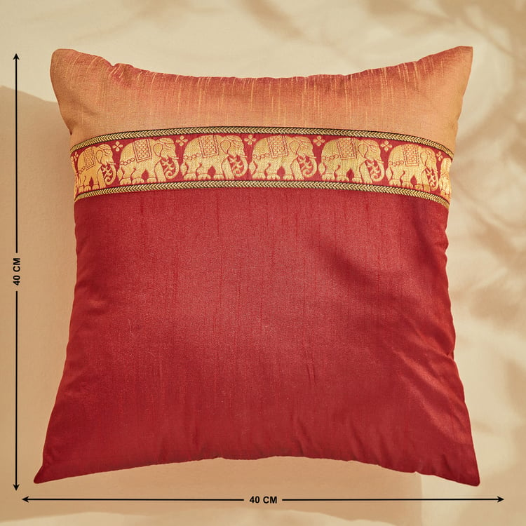 Corsica Brocade Mammoth Set of 5 Elephant Brocade Cushion Covers - 40x40cm