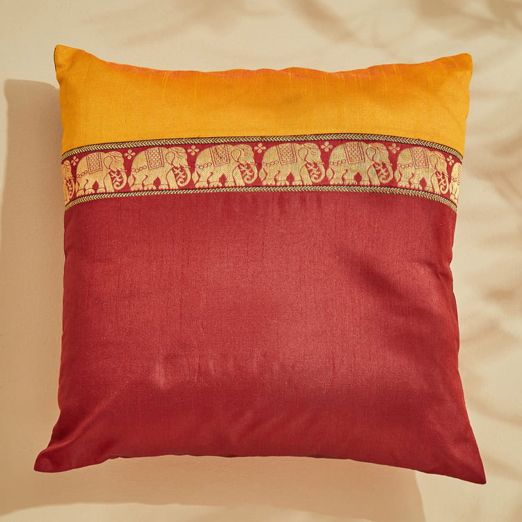 Corsica Brocade Mammoth Set of 5 Elephant Brocade Cushion Covers - 40x40cm