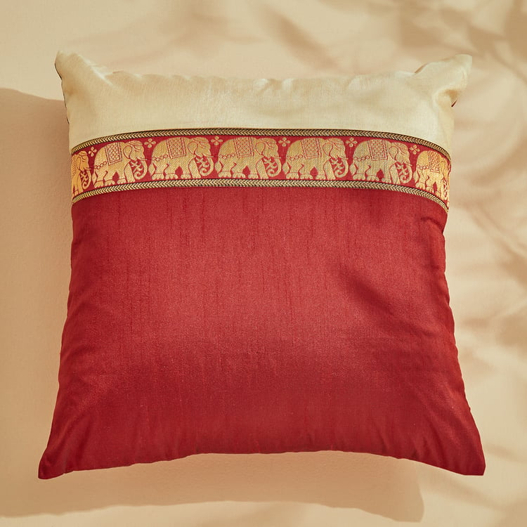 Corsica Brocade Mammoth Set of 5 Elephant Brocade Cushion Covers - 40x40cm