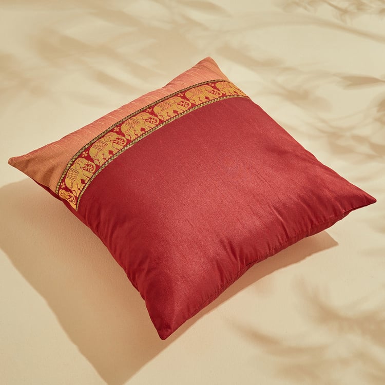 Corsica Brocade Mammoth Set of 5 Elephant Brocade Cushion Covers - 40x40cm