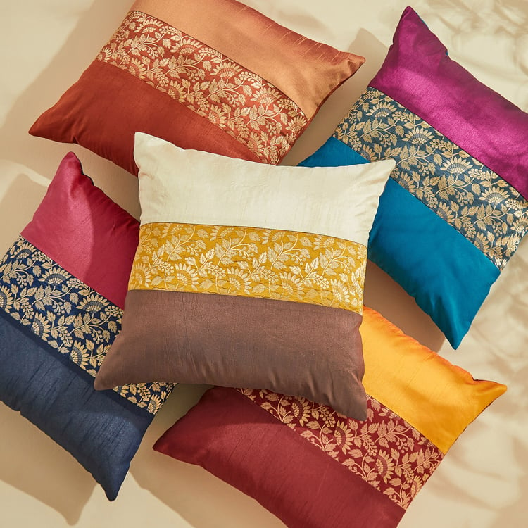 Corsica Brocade Palermo Set of 5 Woven Cushion Covers - 40x40cm