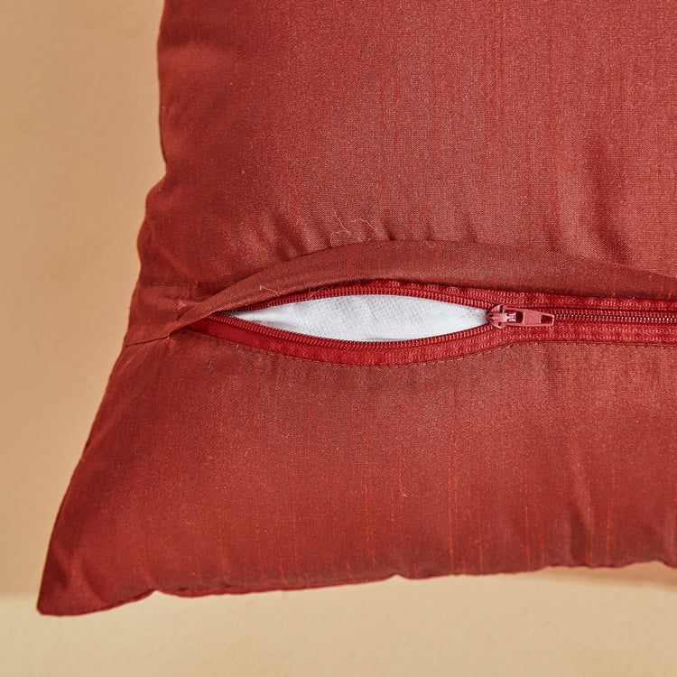 Corsica Brocade Peafoul Set of 5 Woven Cushion Covers - 40x40cm