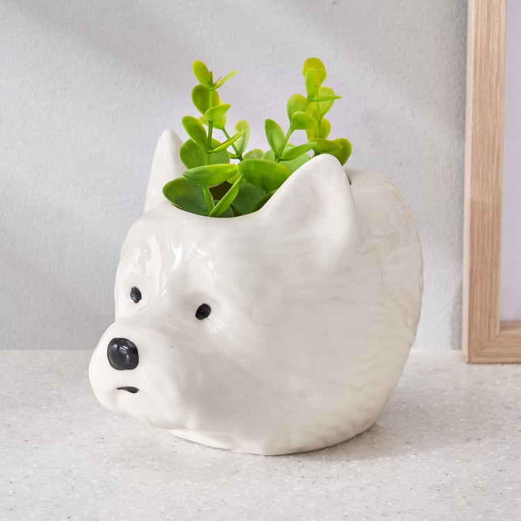 Corsica Eden Ceramic Wolf Planter