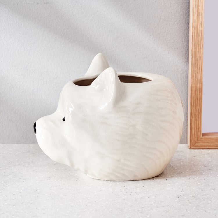 Corsica Eden Ceramic Wolf Planter