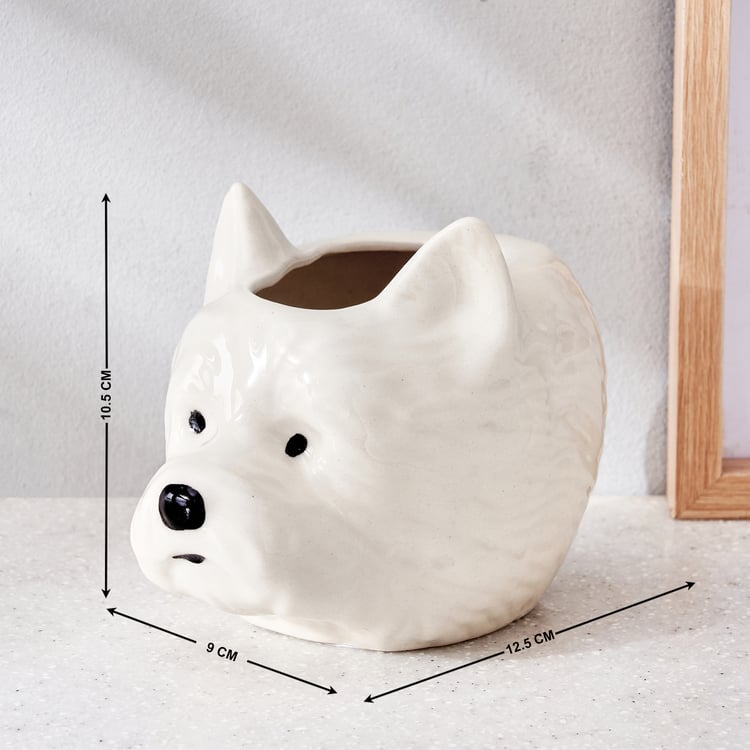 Corsica Eden Ceramic Wolf Planter