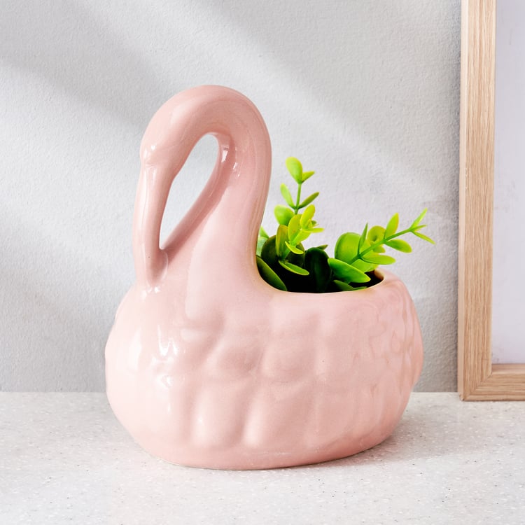 Corsica Eden Ceramic Swan Planter