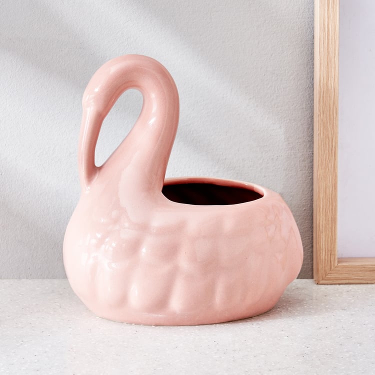 Corsica Eden Ceramic Swan Planter