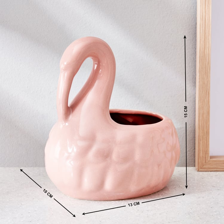 Corsica Eden Ceramic Swan Planter