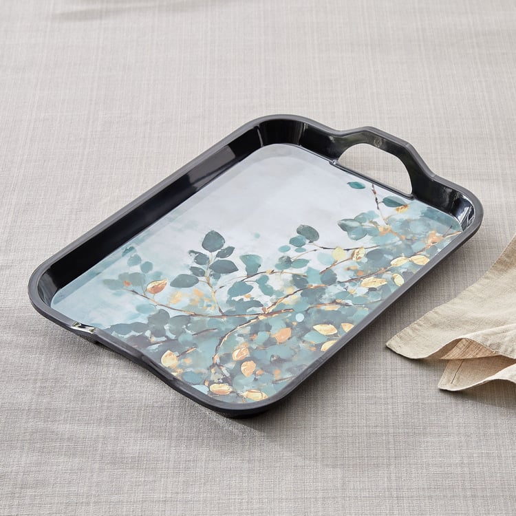 Garnet Melamine Printed Small Serving Tray - 38x27.5cm