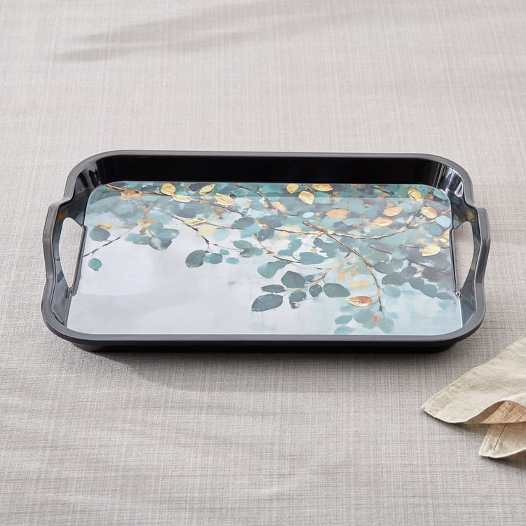 Garnet Melamine Printed Small Serving Tray - 38x27.5cm