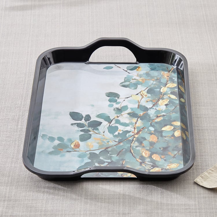 Garnet Melamine Printed Small Serving Tray - 38x27.5cm