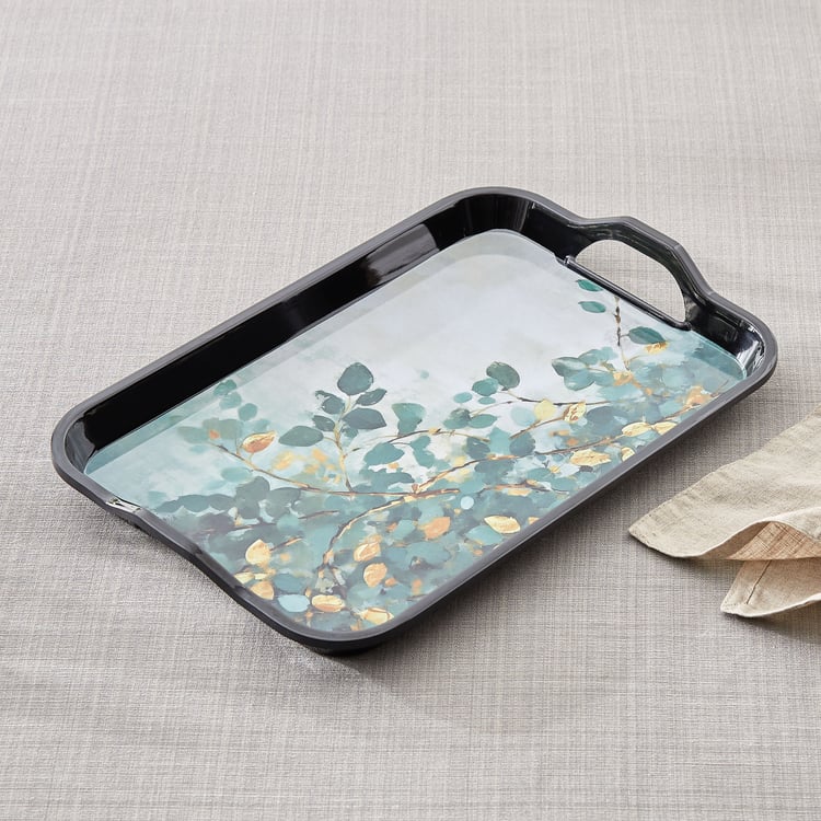 Garnet Melamine Printed Small Serving Tray - 33x22cm
