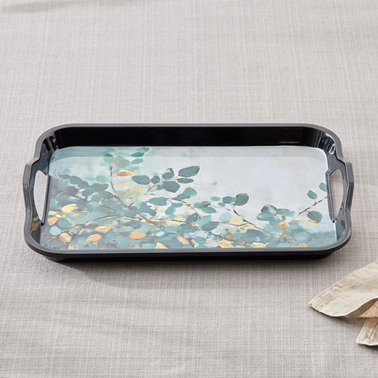Garnet Melamine Printed Small Serving Tray - 33x22cm