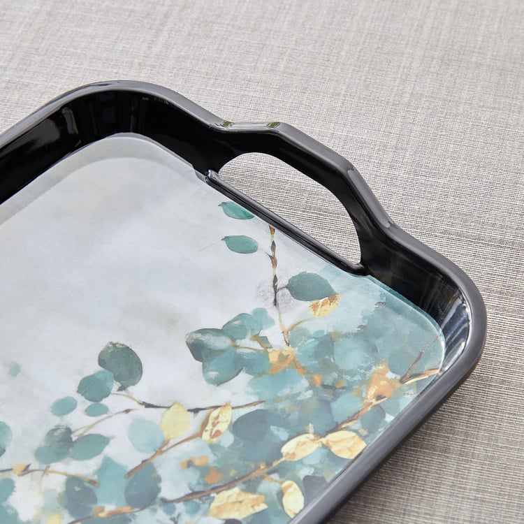 Garnet Melamine Printed Small Serving Tray - 33x22cm