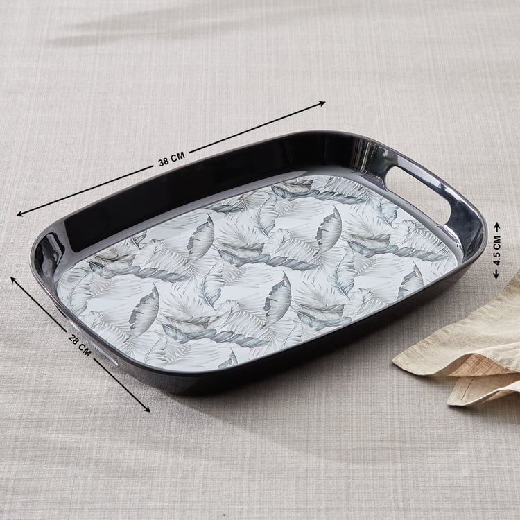 Garnet Melamine Printed Serving Tray - 38x28cm