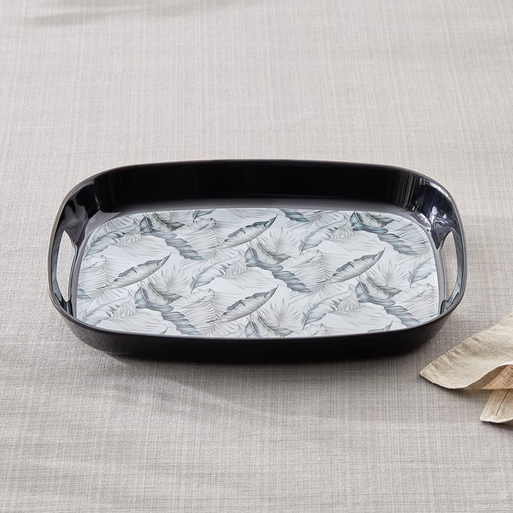 Garnet Melamine Printed Small Serving Tray - 33x24.5 cm
