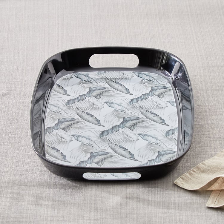 Garnet Melamine Printed Small Serving Tray - 33x24.5 cm