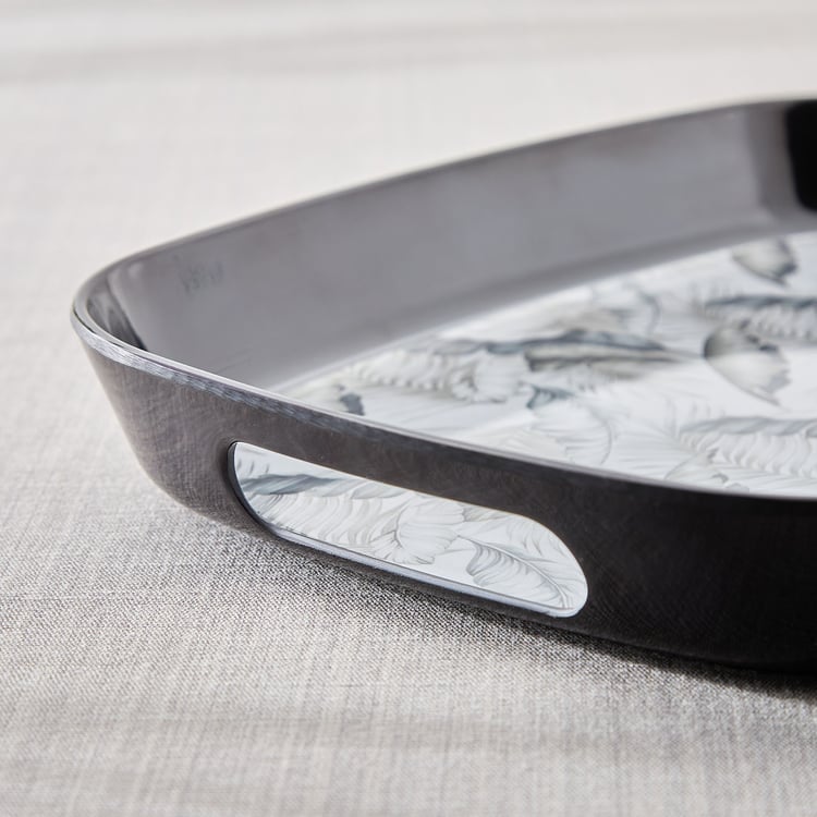 Garnet Melamine Printed Small Serving Tray - 33x24.5 cm