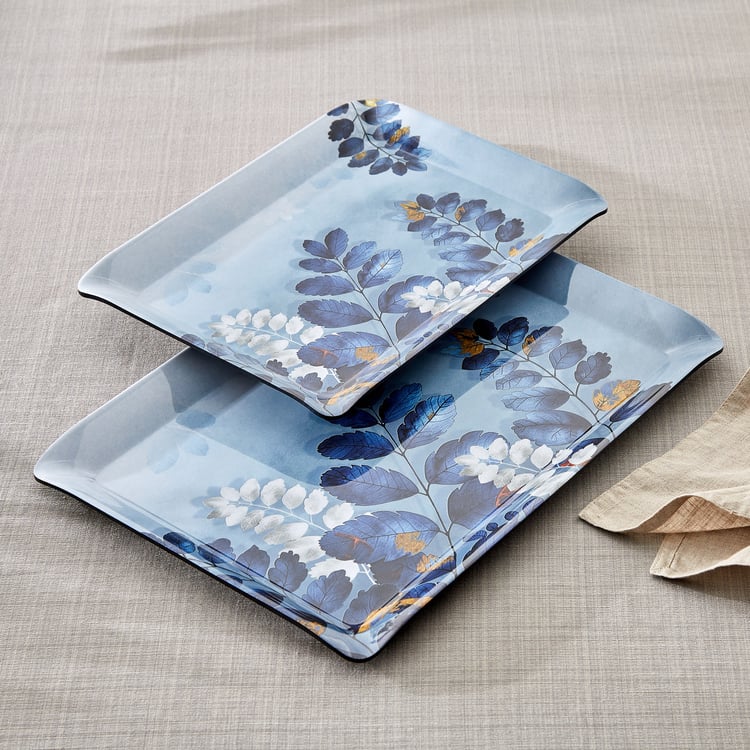 Garnet Melamine Printed Small Serving Tray - 31x23cm