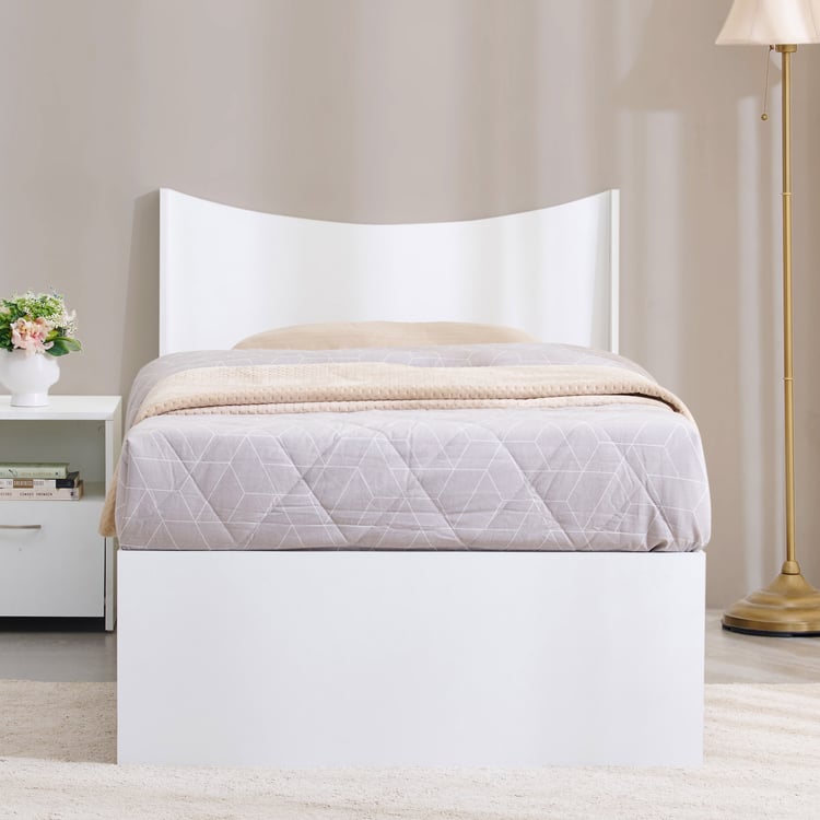 Helios Alton Single Bed with Bedside Table