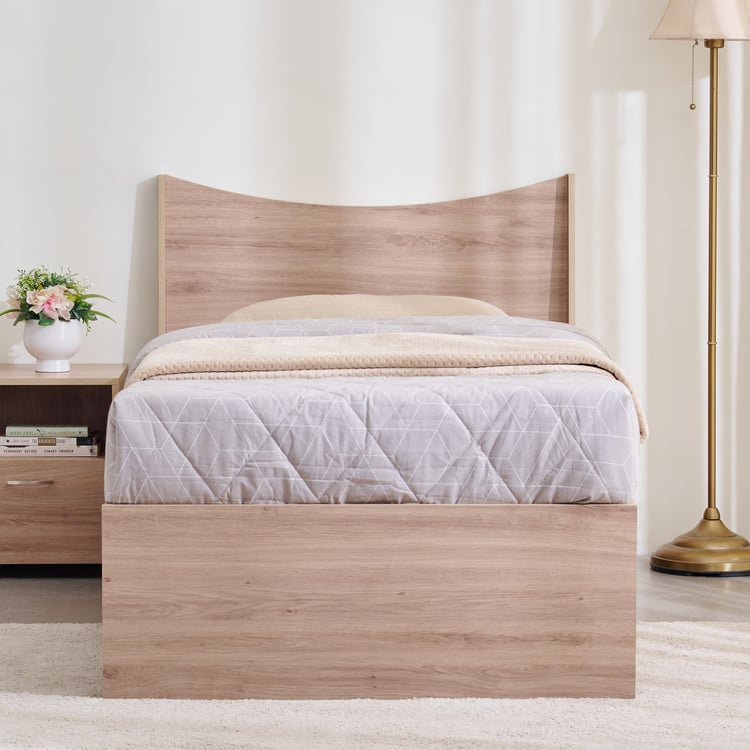 Helios Alton Single Bed with Bedside Table