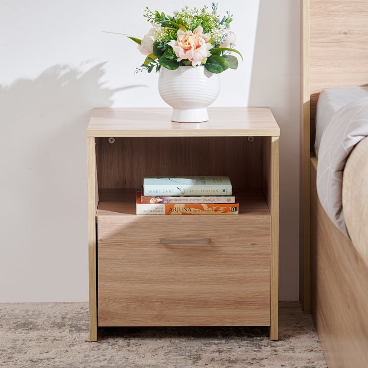 Helios Alton Single Bed with Bedside Table