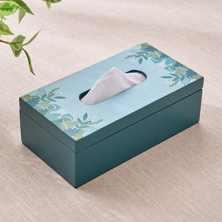 Raisa Aurora Wooden Printed Tissue Holder - 24x13x8.5cm
