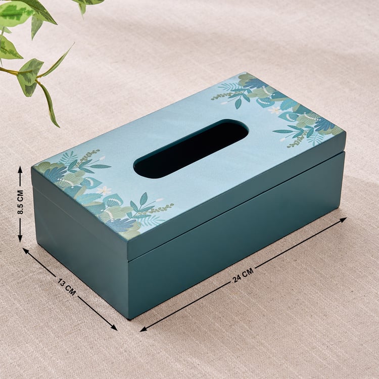 Raisa Aurora Wooden Printed Tissue Holder - 24x13x8.5cm