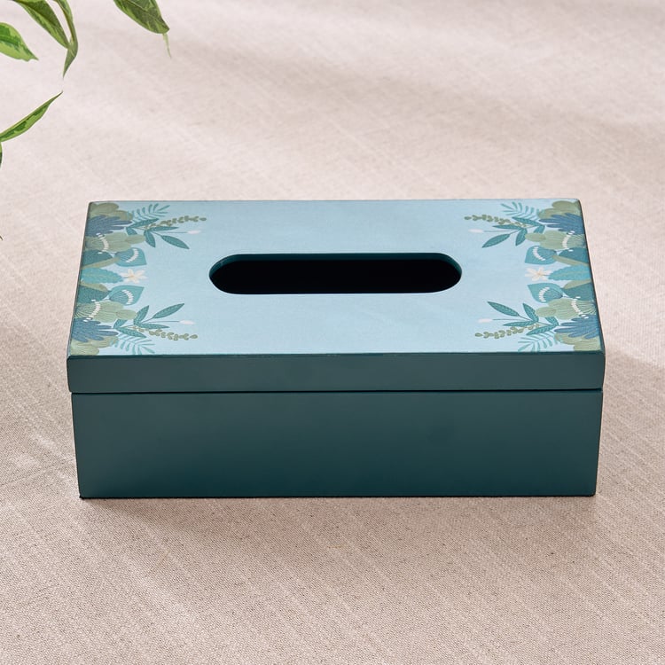 Raisa Aurora Wooden Printed Tissue Holder - 24x13x8.5cm