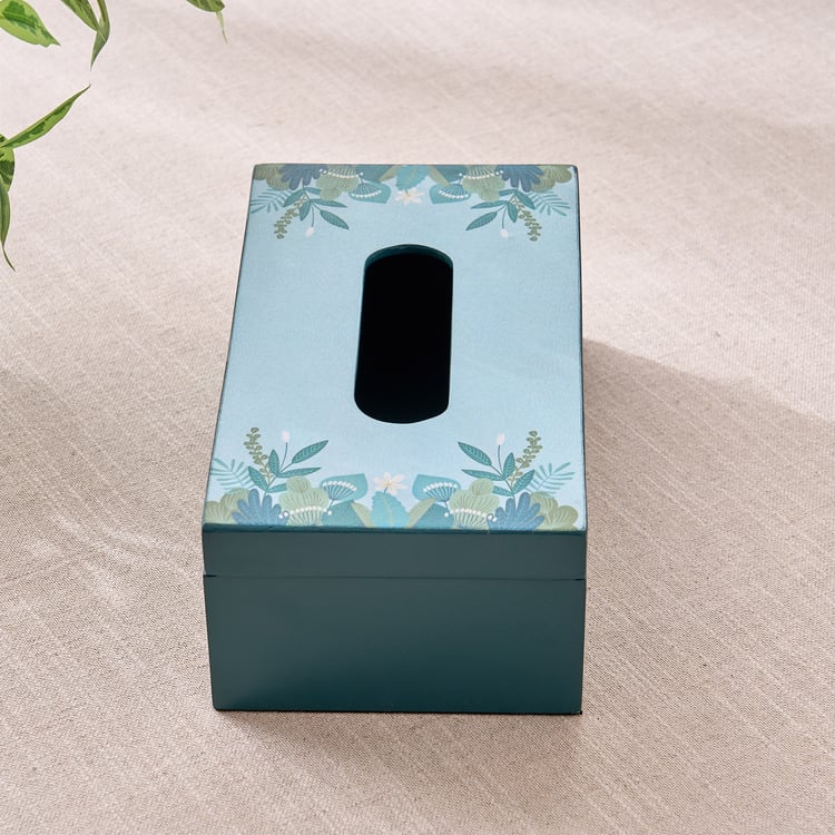 Raisa Aurora Wooden Printed Tissue Holder - 24x13x8.5cm
