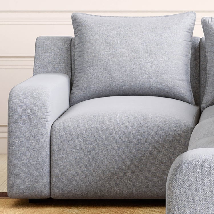 Chrono Fabric 5-Seater Corner Sofa - Grey