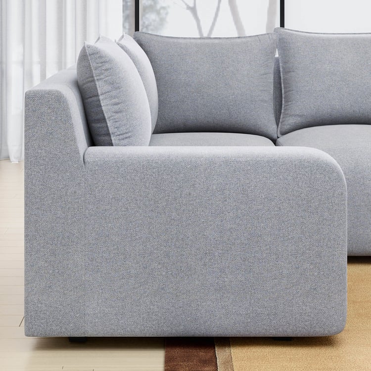 Chrono Fabric 4-Seater Left Corner Sofa - Grey