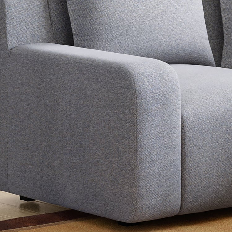 Chrono Fabric 4-Seater Left Corner Sofa - Grey