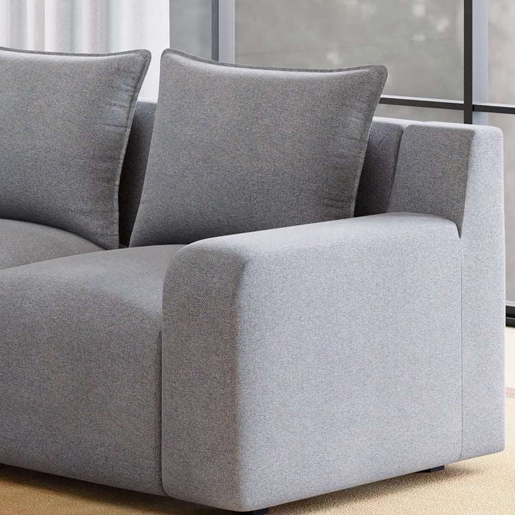 Chrono Fabric 4-Seater Left Corner Sofa - Grey