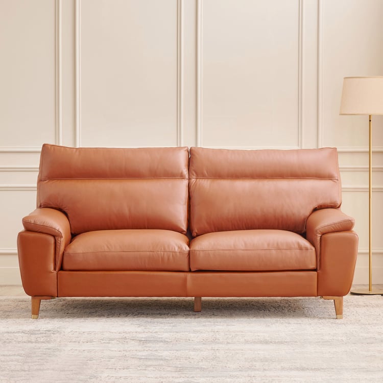 Buy Aprilla NXT Half Leather 3+2 Seater Sofa Set - Tan from Home
