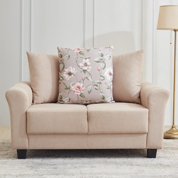 Helios Florence Fabric 2-Seater Sofa with Cushion - Beige