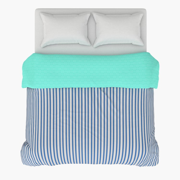 PORTICO Morning Glory Cotton Striped Double Comforter