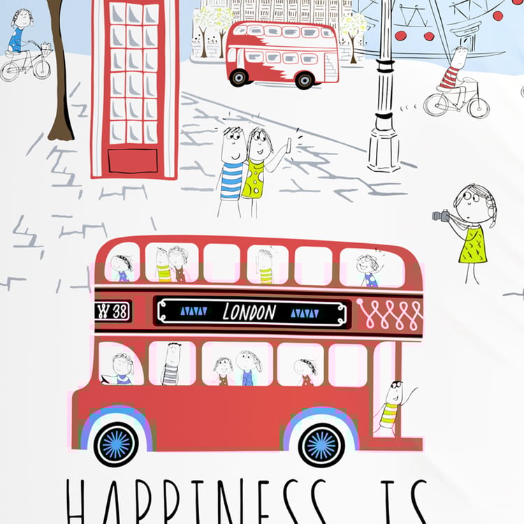 PORTICO Happiness Is Cotton 164TC Printed 3Pcs Super King Bedsheet Set