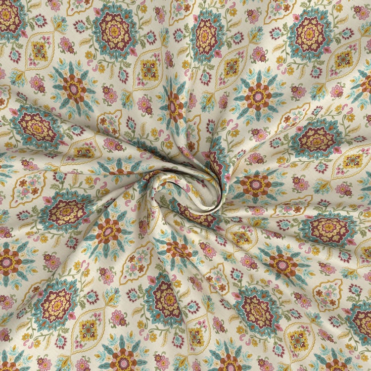 PORTICO Folkore Cotton 210TC Printed 3Pcs Super King Bedsheet Set
