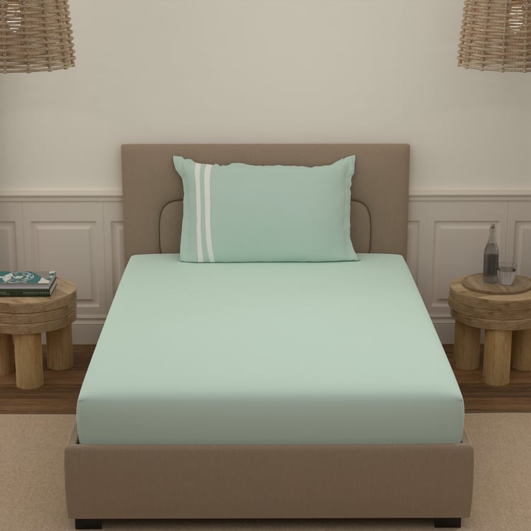 PORTICO Satin Premium Cotton 250TC 2Pc Single Bedsheet Set
