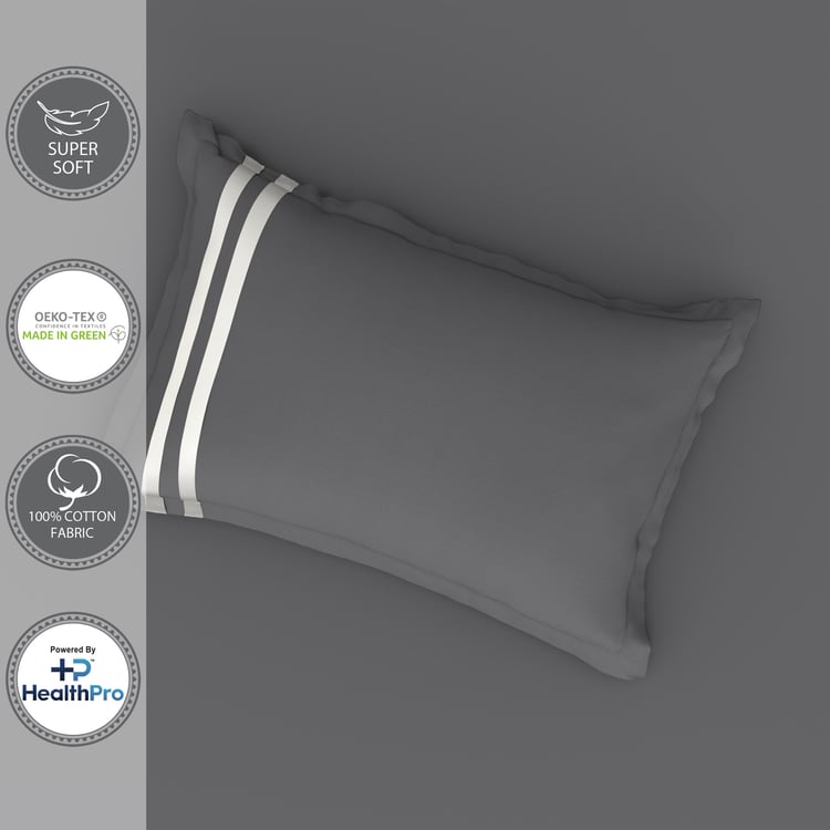 PORTICO Satin Premium Cotton 250TC 2Pc Single Bedsheet Set
