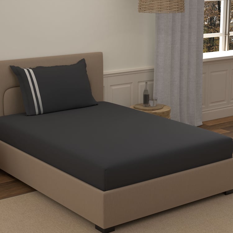 PORTICO Satin Premium Cotton 250TC 2Pc Single Bedsheet Set