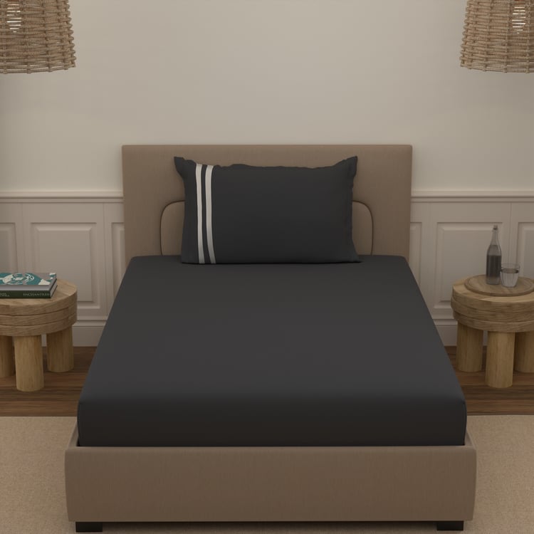 PORTICO Satin Premium Cotton 250TC 2Pc Single Bedsheet Set
