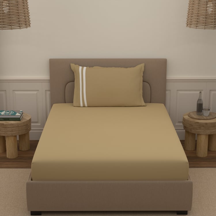 PORTICO Satin Premium Cotton 250TC 2Pc Single Bedsheet Set