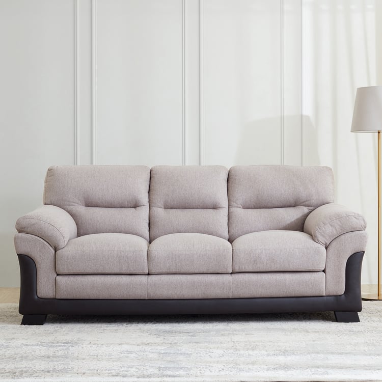 Helios Aries Fabric 3-Seater Sofa - Beige